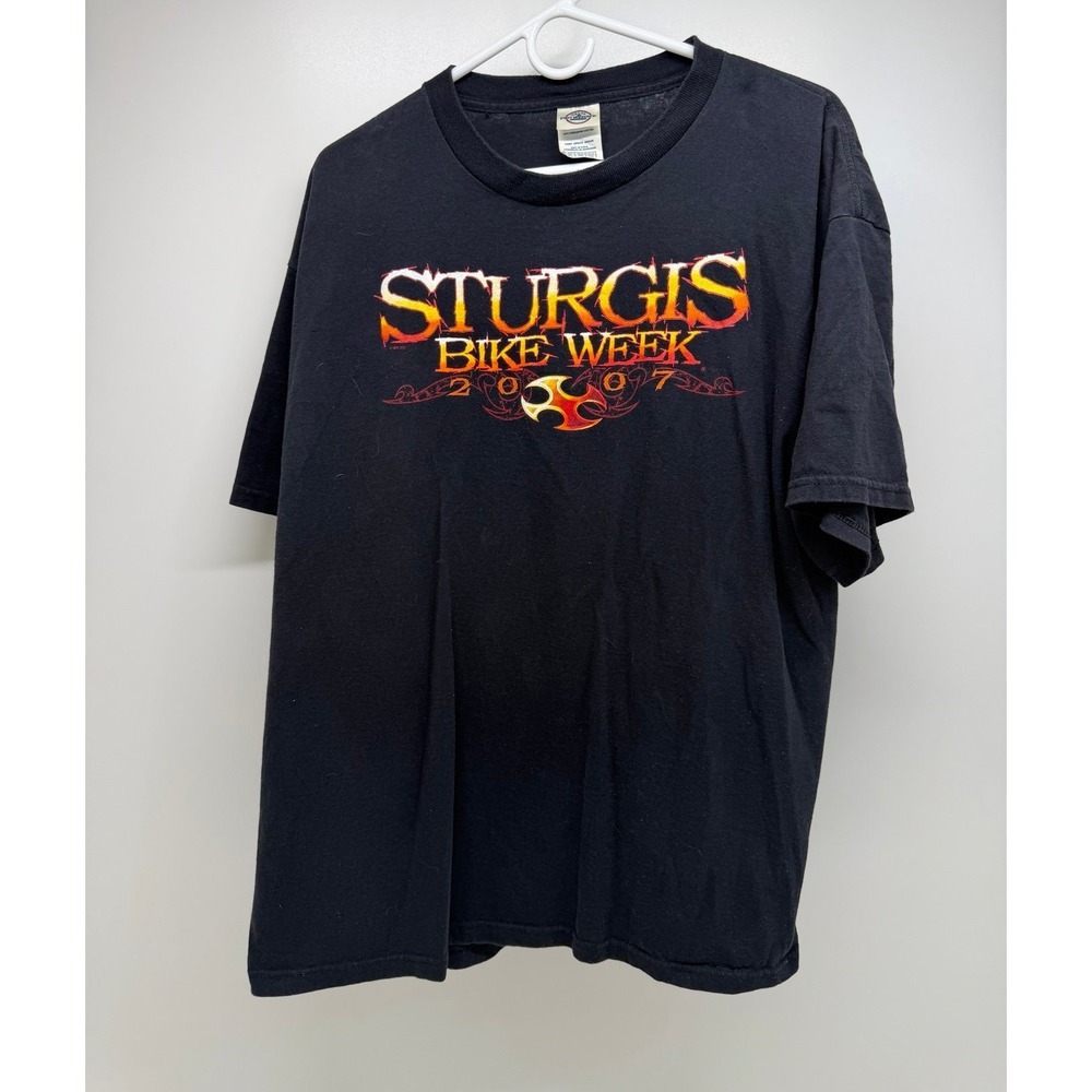 Sturgis Bike Week Shirt Men's XL Black 2007 Motorcycle Rally Biker Hog Smoking